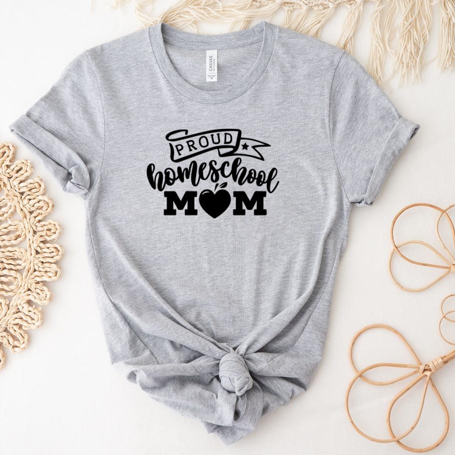 Proud homeschool mom  all black T-Shirt