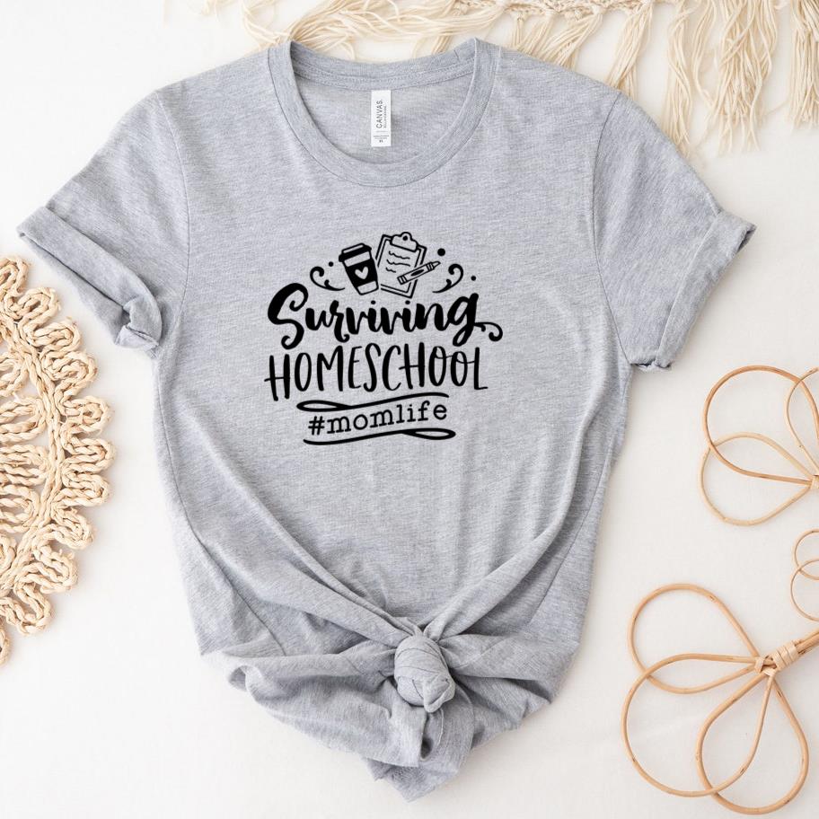 Surviving homeschool  all black T-Shirt