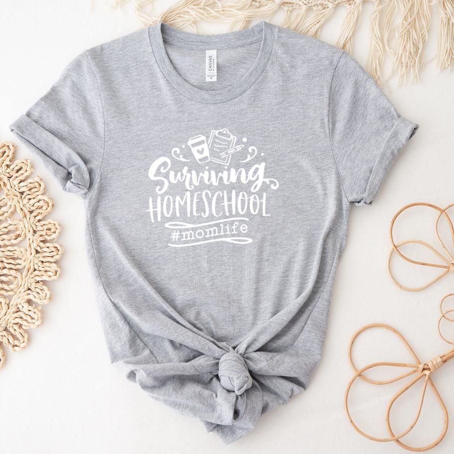 Surviving homeschool  all white T-Shirt