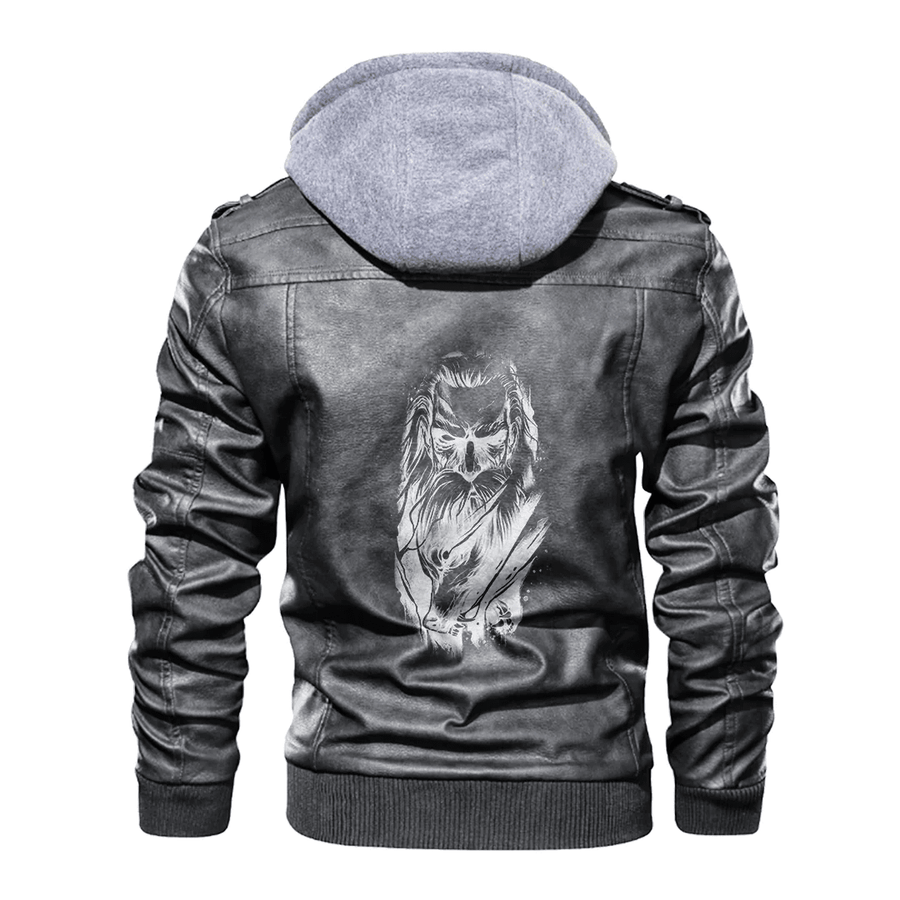 Tspinners - Viking Odin and Fenrir Leather Jacket A35