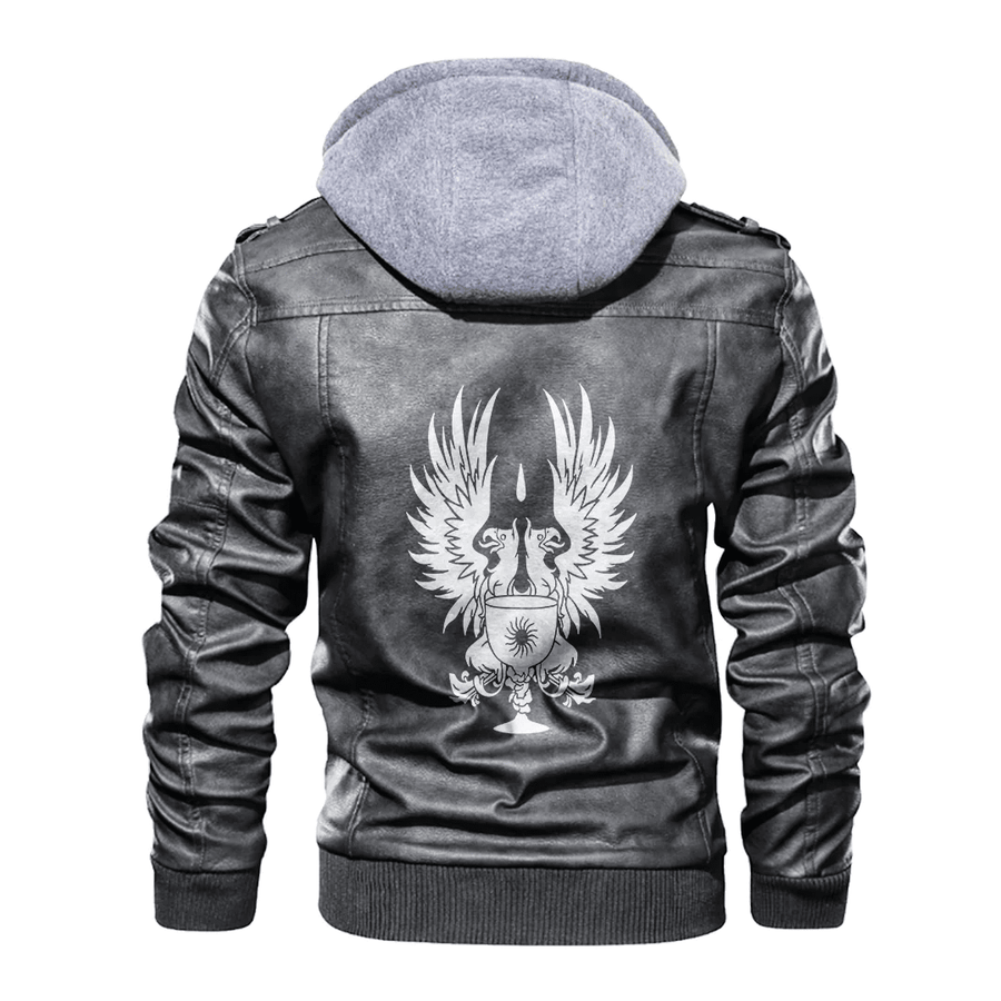 Tspinners - Viking Hugin and Munin & Glass Sun Leather Jacket A35