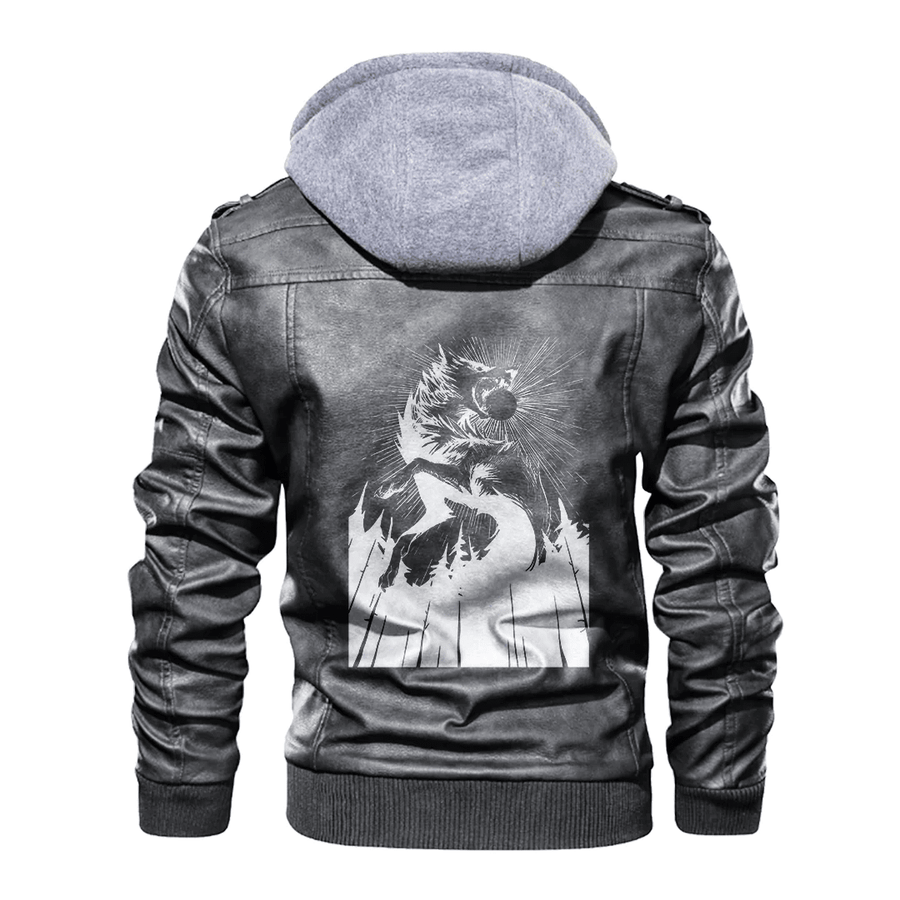 Tspinners - Viking Skoll and Sun Leather Jacket A35