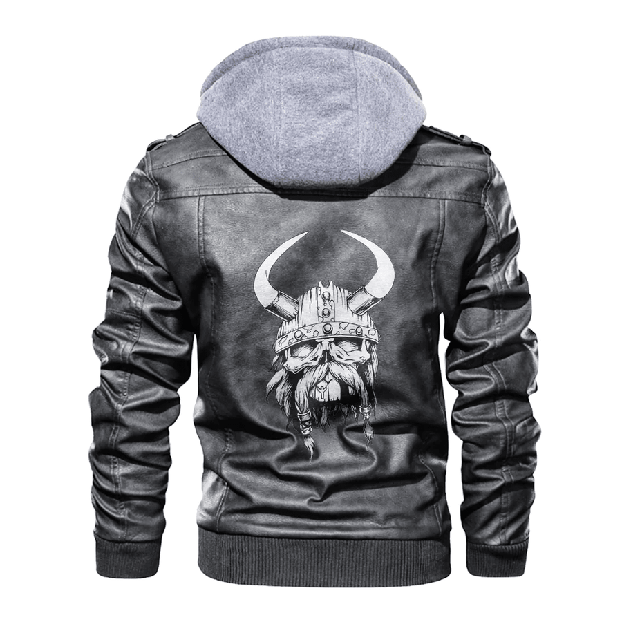 Tspinners - Viking Skull Warrior Leather Jacket A35