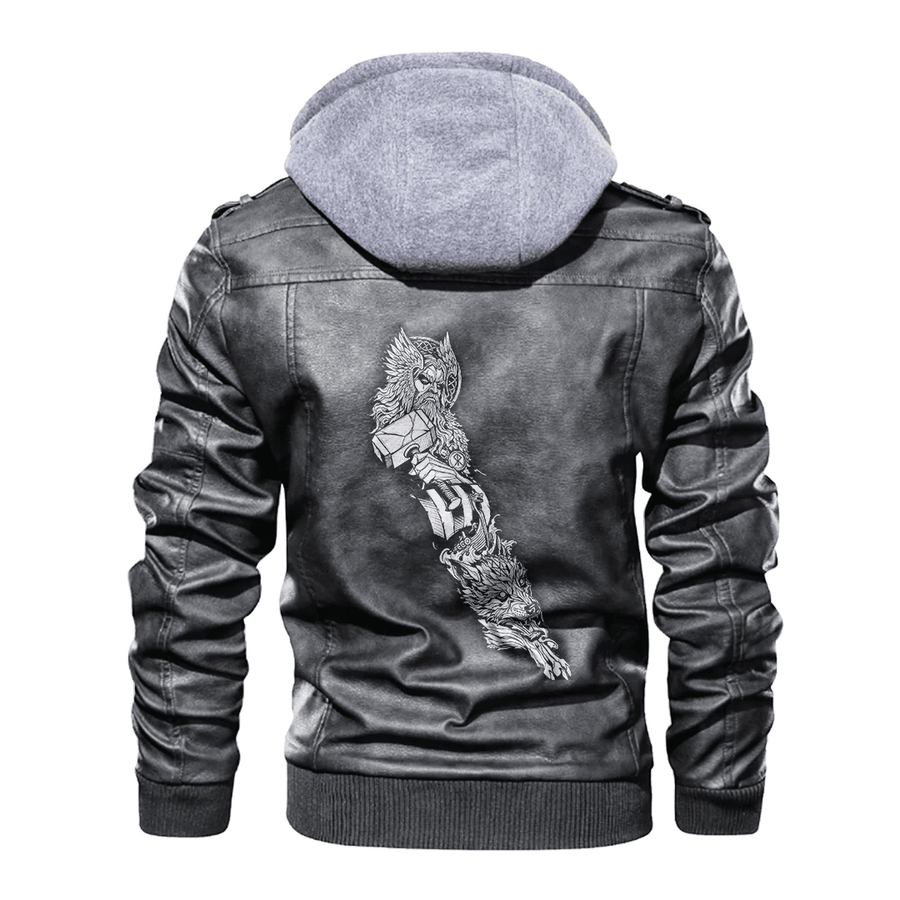 Tspinners - Viking Viking Fenrir and Thor Leather Jacket A35