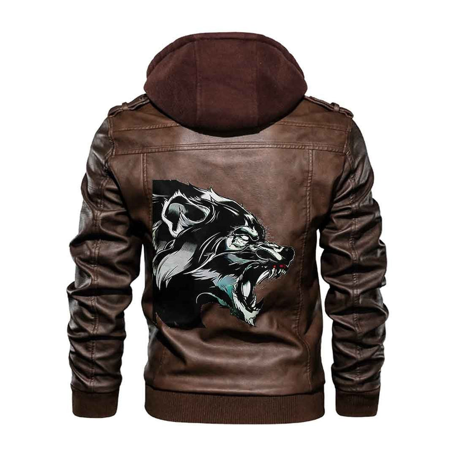 Tspinners - Viking Wolf Fenrir Black Leather Jacket A35 - Image 4