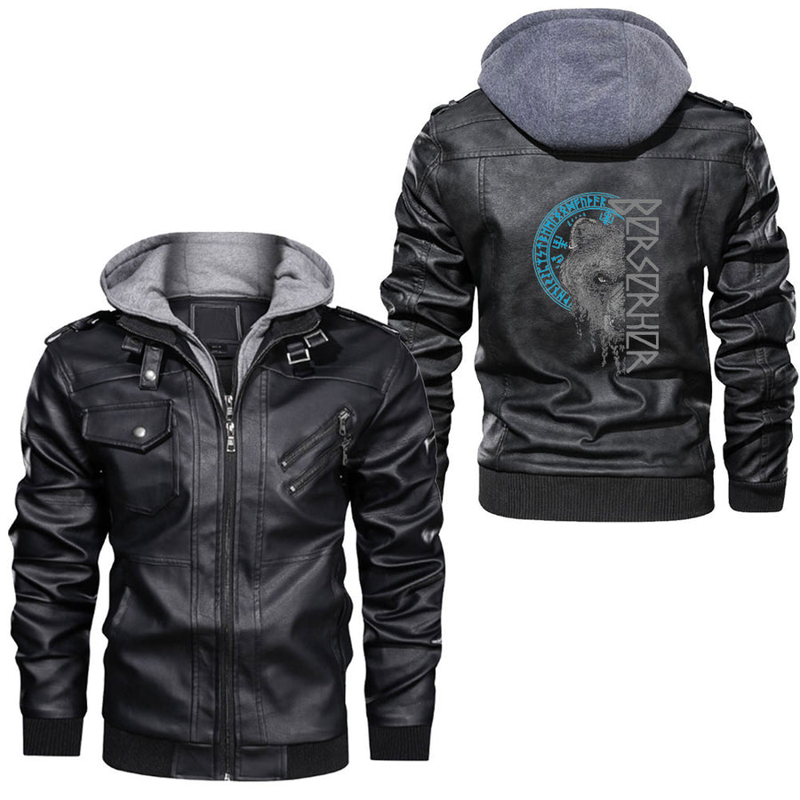 Tspinners - Berserker axe viking warrior Viking Leather Jacket A35