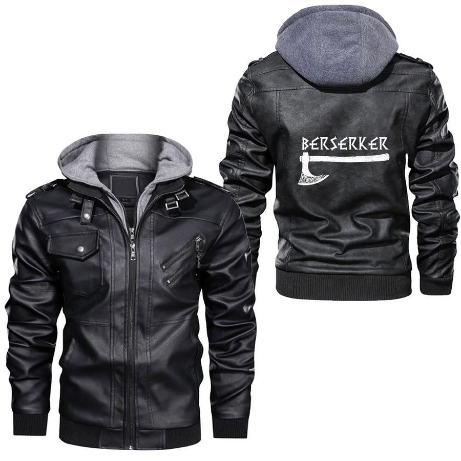 Tspinners - Berserker Odin Grizzly Bear Viking Leather Jacket A35