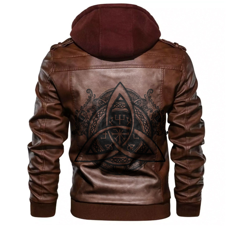 Tspinners - Celtic Dragon Trinity Leather Jacket A35 - Image 5