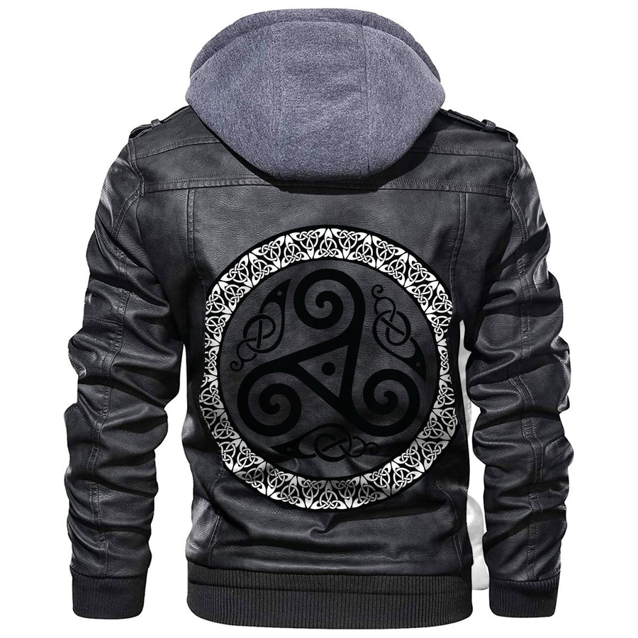 Tspinners - Celtic The Triskele Leather Jacket A35