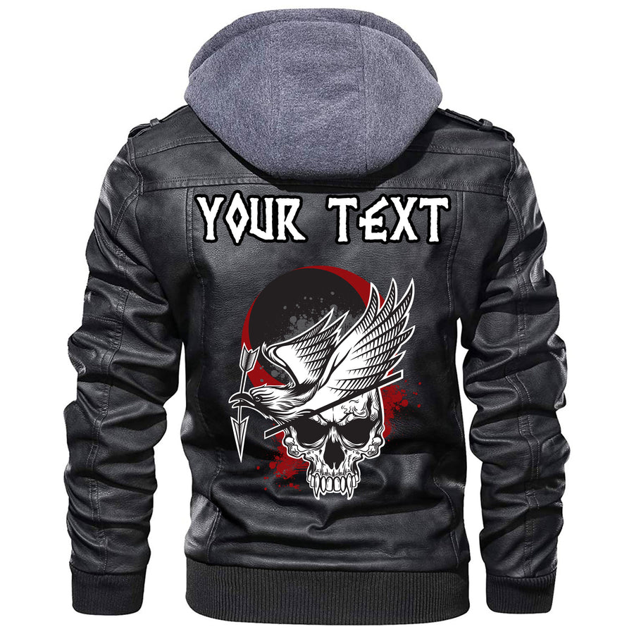 (Custom) Tspinners - Dead Skull With Crow Leather Jacket A35