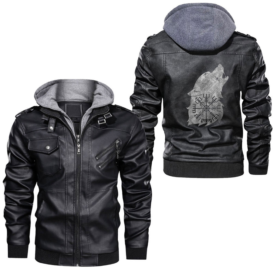 Tspinners - Fenrir Norse Mythology Viking Retro Leather Jacket A35