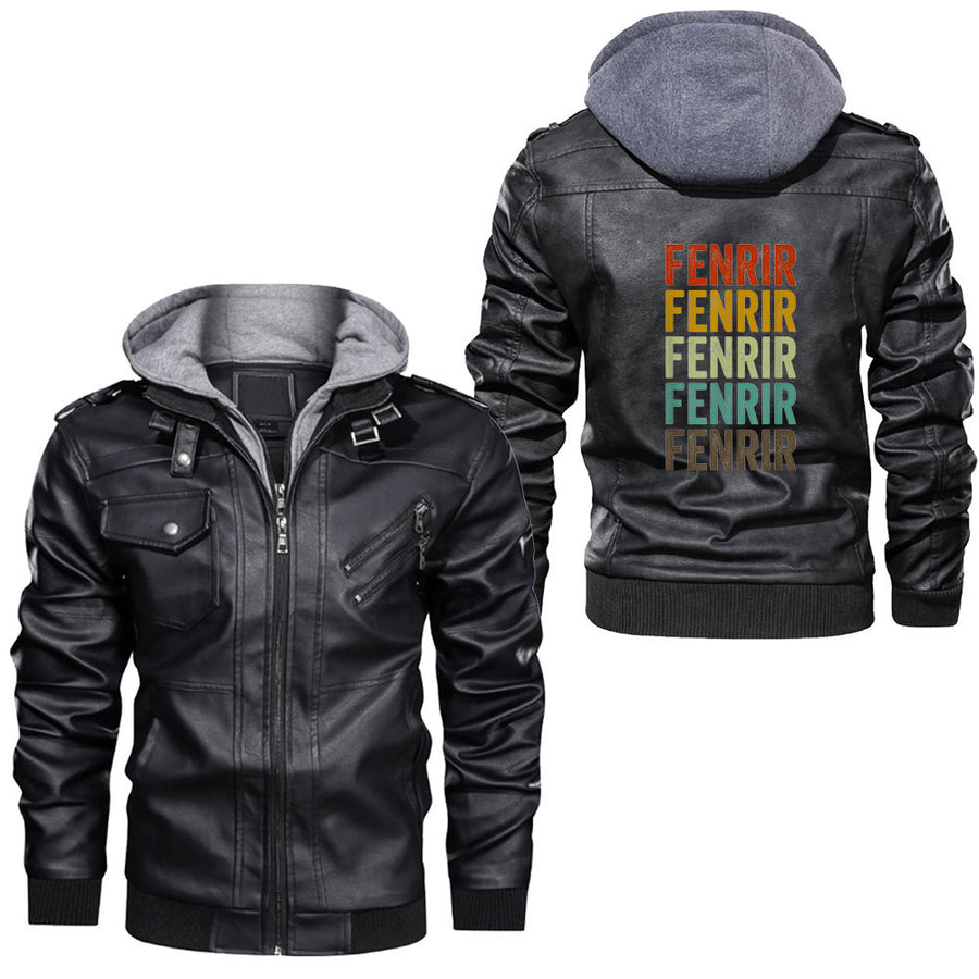 Tspinners - Fenrir Norse Wolf Ragnarok Wolf Leather Jacket A35