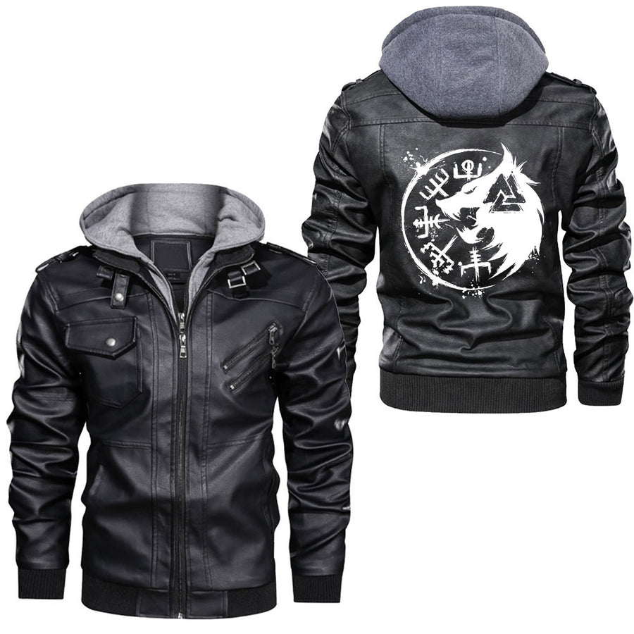 Tspinners - Fenrir wolf Mythology Leather Jacket A35