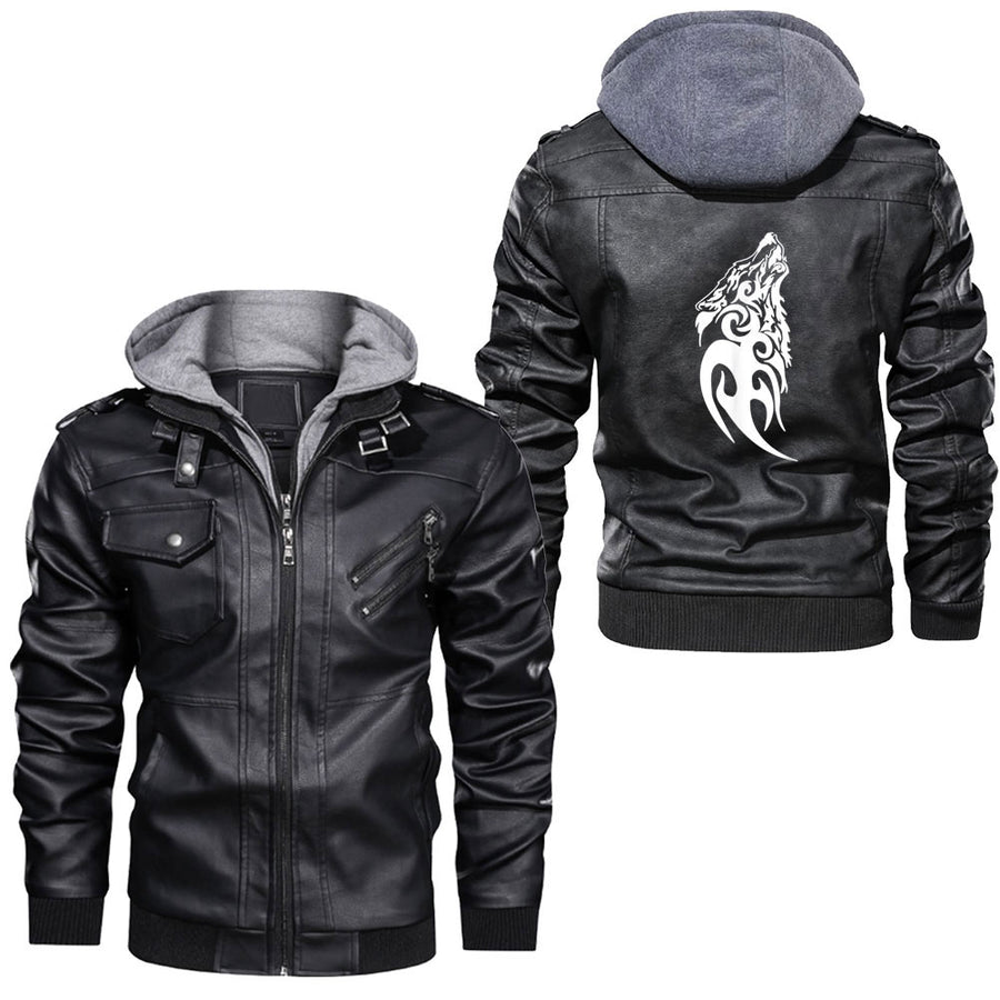 Tspinners - Fenrir Wolf Nordic Viking Ragnarok Pagan Runes Leather Jacket A35