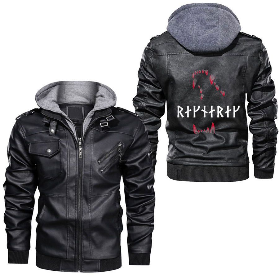 Tspinners - Fenrir Wolf Norse Mythology Viking Odin Thor Tee Leather Jacket A35