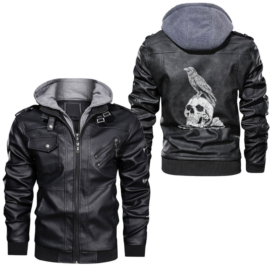 Tspinners - Horn of Odin White Leather Jacket A35