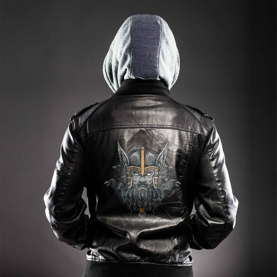 Tspinners - Mascot Viking Esport Logo Leather Jacket A35