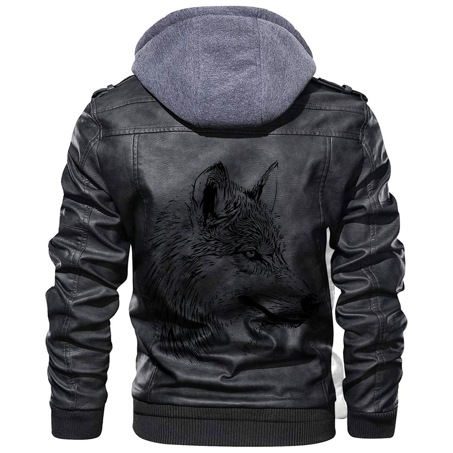 Tspinners - Wolf Head Leather Jacket A35