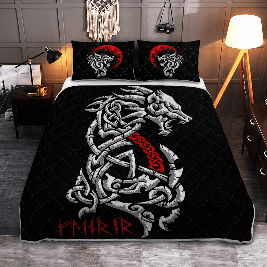Tspinners Quilt Bed Set : FENRIR - VIKING QUILT BEDDING SET