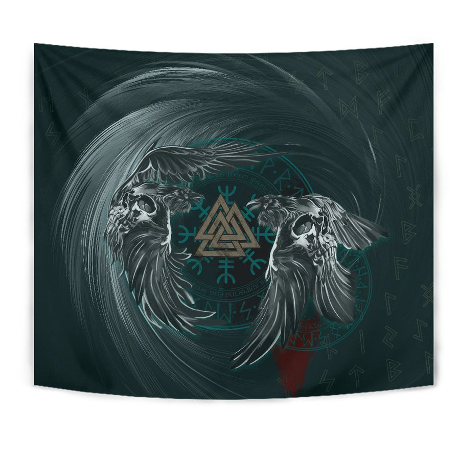 Tspinners Tapestry Ravens Skull Tattoo A79