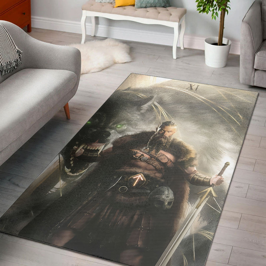 Tspinners Home Decor - Fenrir and Tyr Area Rug A35