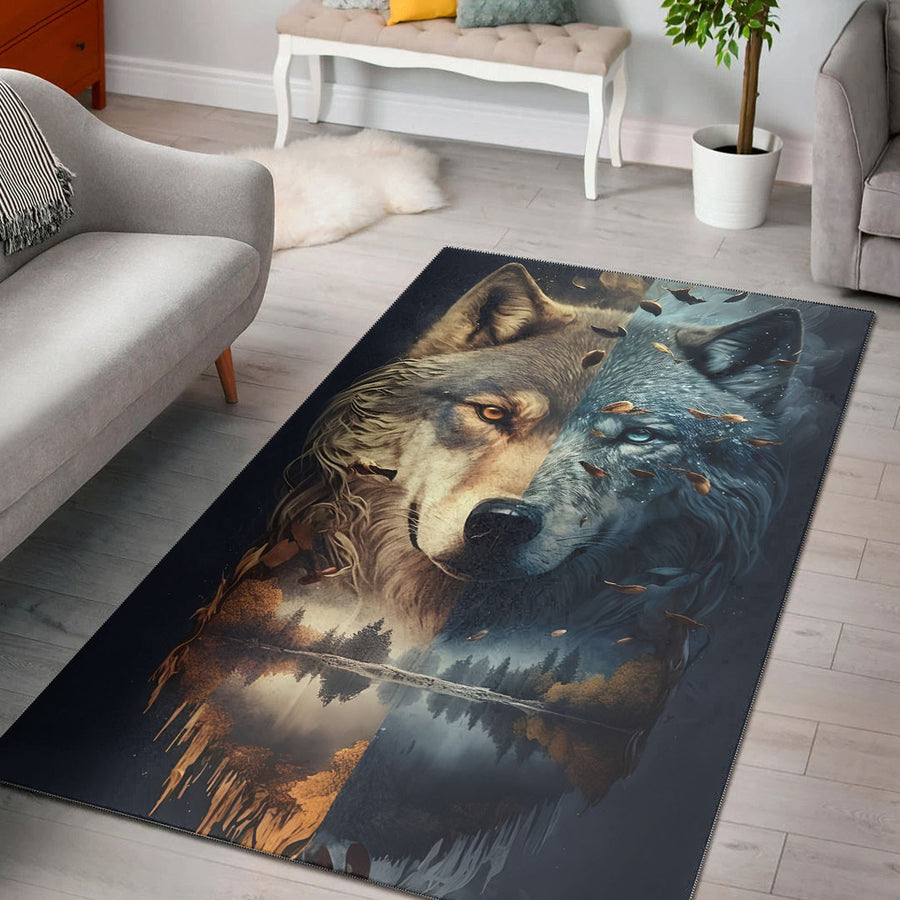 Tspinners Home Decor - Skoll and Hati 3D Area Rug A35