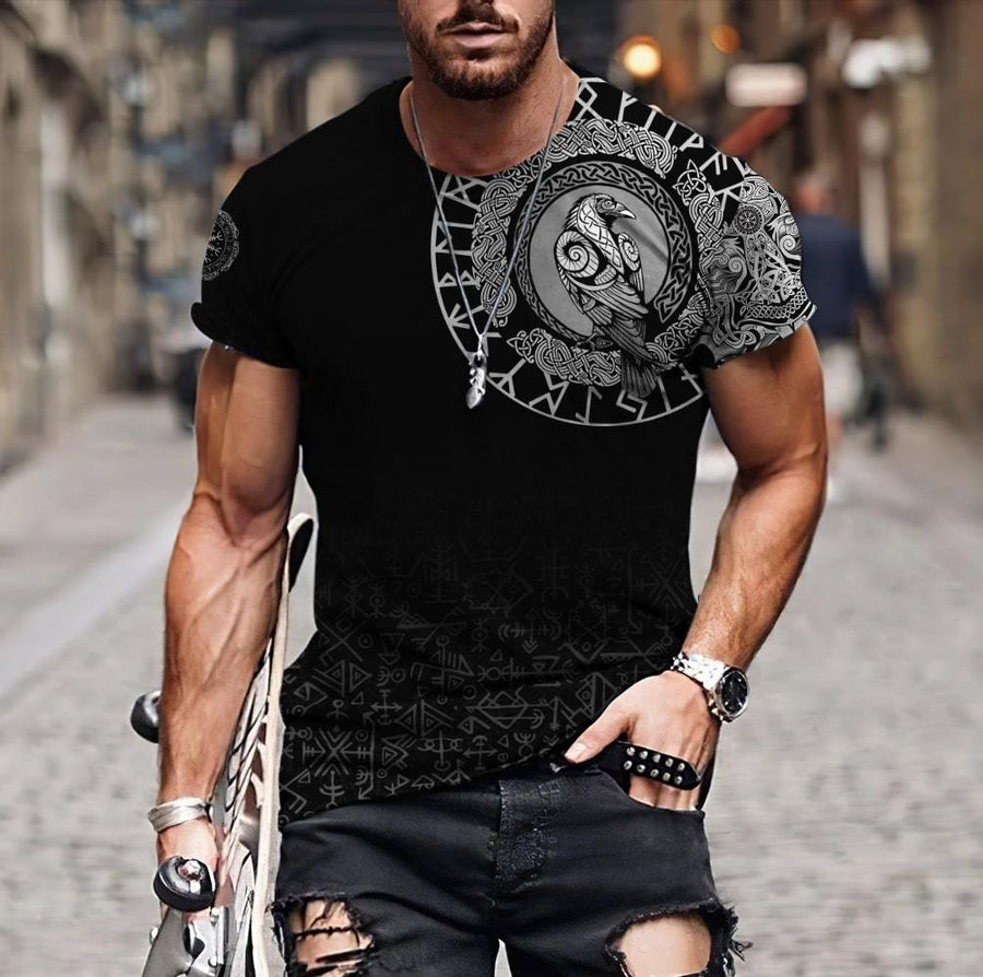 Tspinners Clothing - Viking Raven Special Tattoo T-Shirt