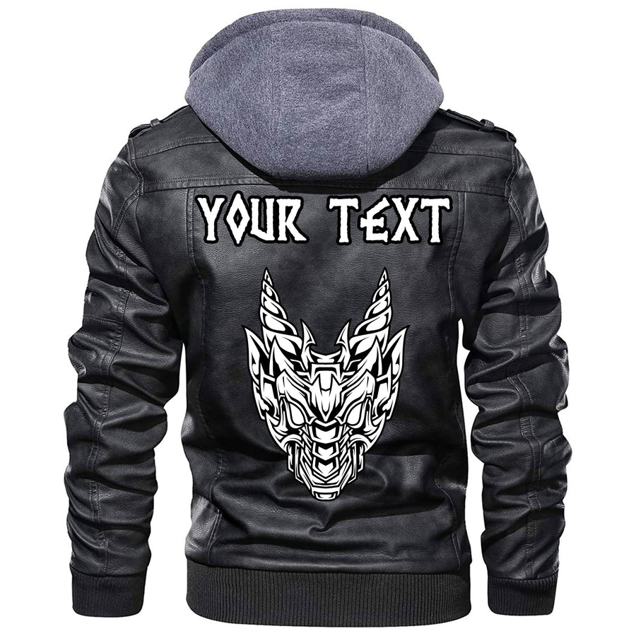 (Custom) Tspinners - Viking Valknut Pattern Leather Jacket A35