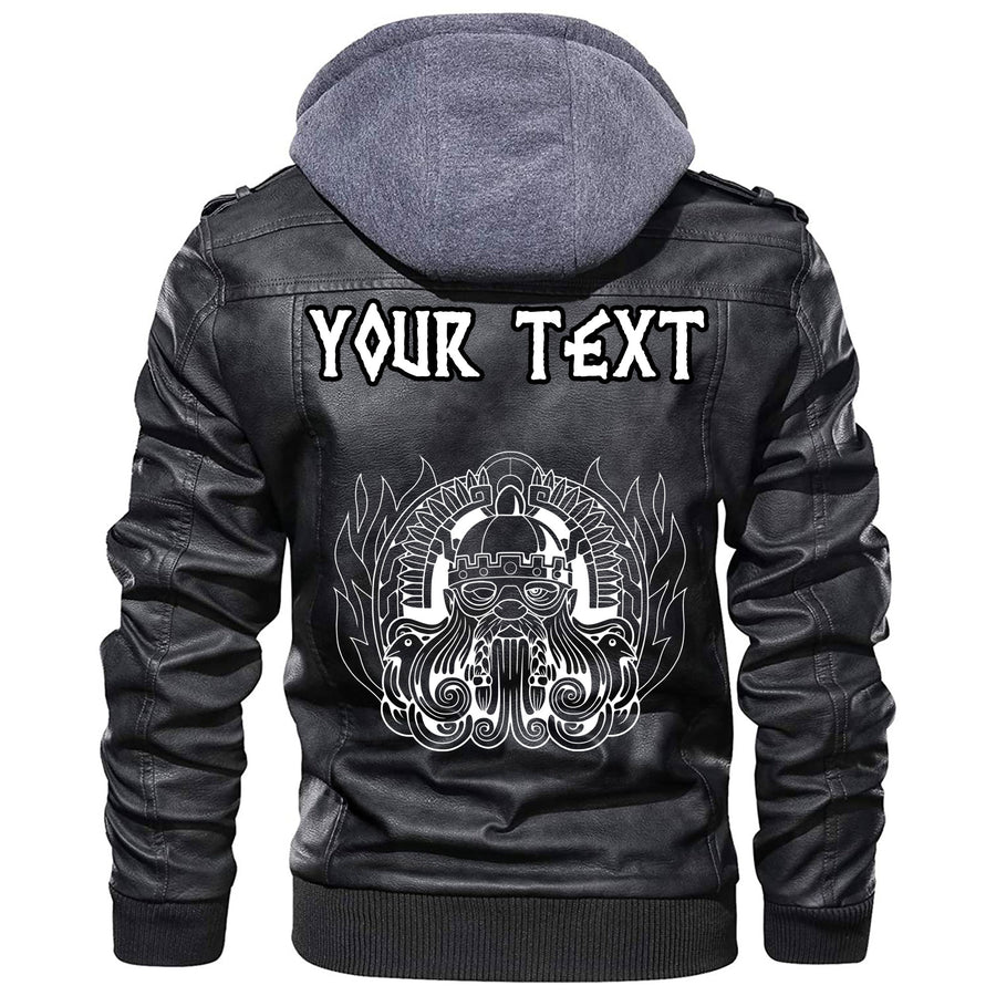 (Custom) Tspinners - Abstract Horned Dragon Leather Jacket A35
