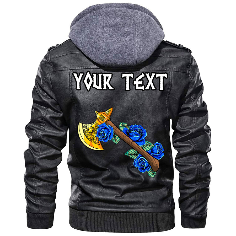 (Custom) Tspinners - Axe In The Celtic Art Thor's Hammer Axe Viking Leather Jacket A35