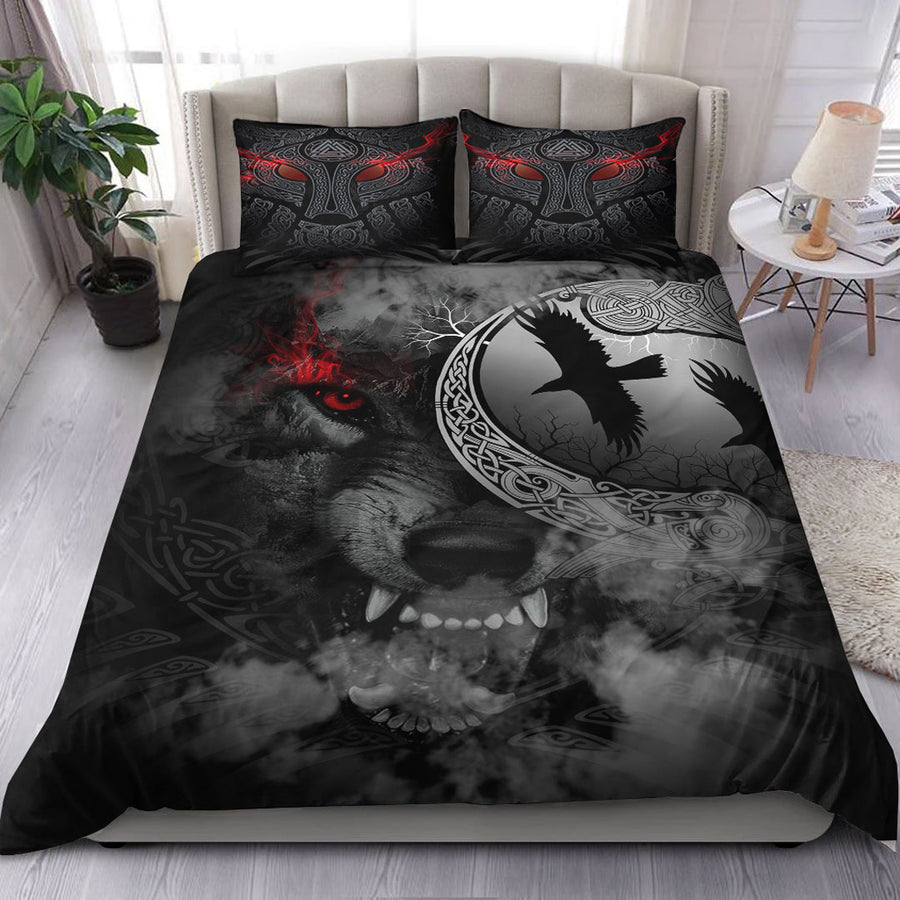 Tspinners Bedding Set - Angry Moon Wolf Bedding Set A31