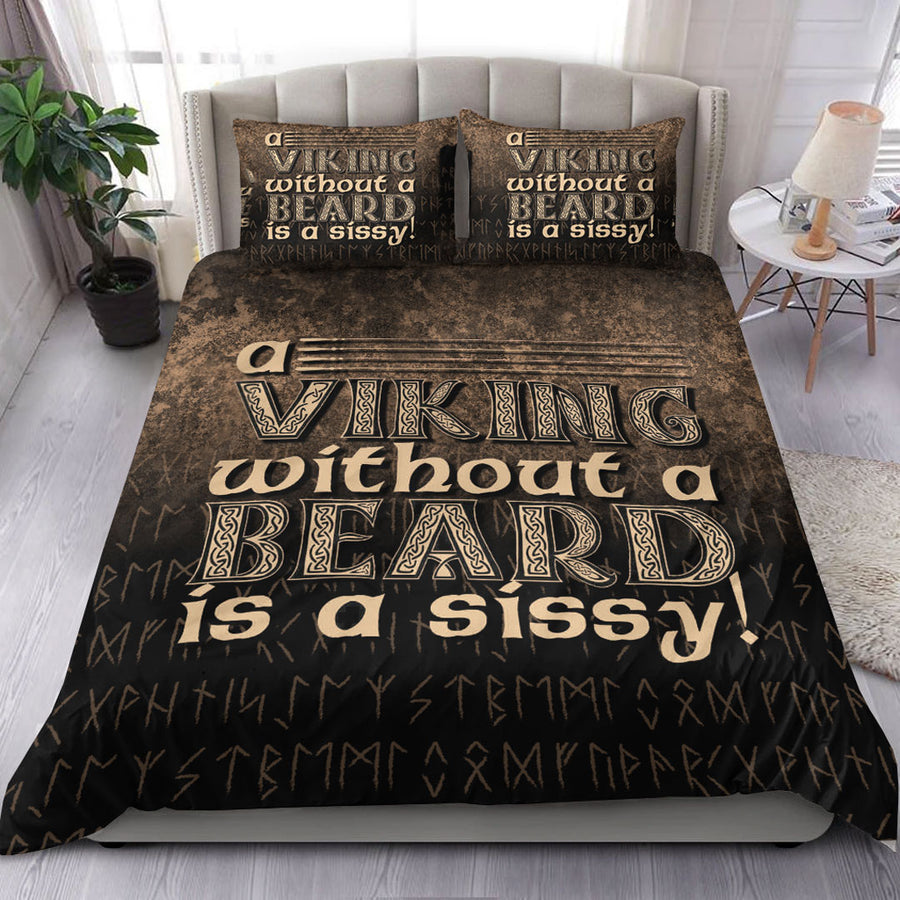 Tspinners Bedding Set - A Viking Without a Beard Is A Sissy! Bedding Set A7