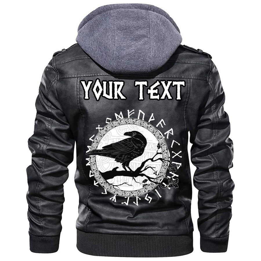 (Custom) Tspinners - Black And White Skull Using Helmet Leather Jacket A35