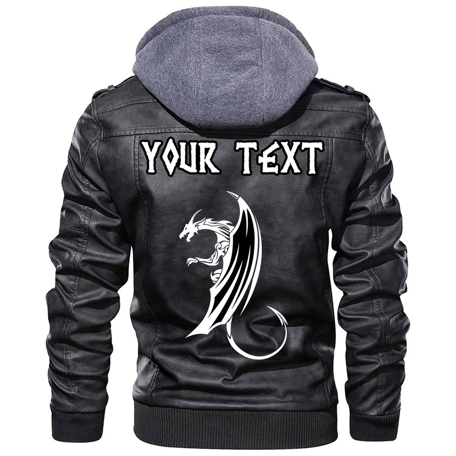 (Custom) Tspinners - Celtic Dragon , Trinity Leather Jacket A35
