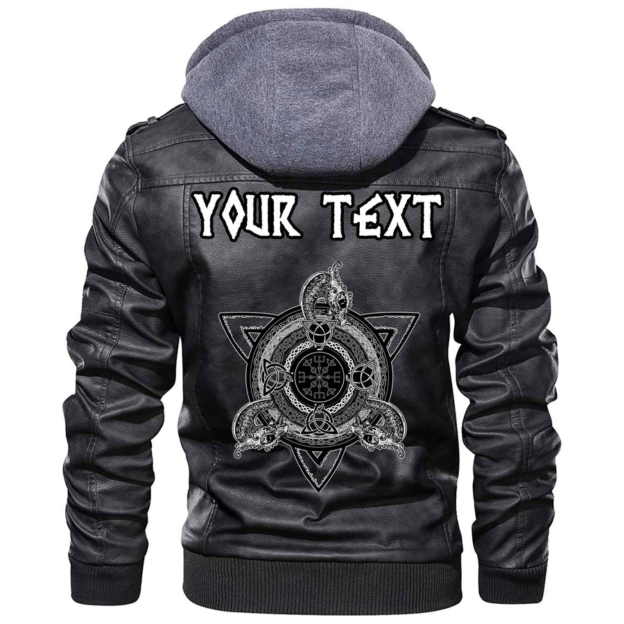 (Custom) Tspinners - Celtic Helm Of Awe Aegishjalmur Leather Jacket A35