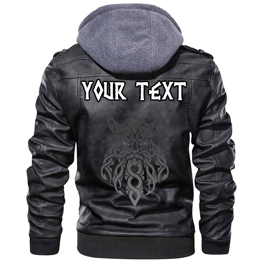 (Custom) Tspinners - Celtic Symbol Ravens Cross Mandala Leather Jacket A35