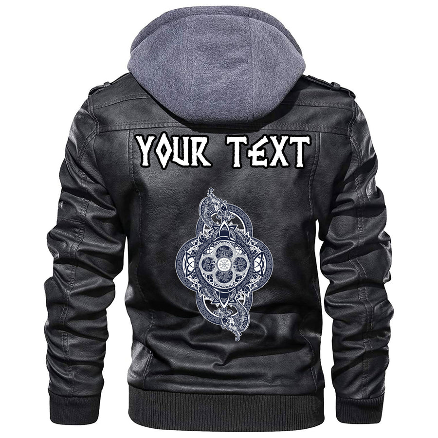 (Custom) Tspinners - Celtic Tattoo And Mystic Tribal Symbol Leather Jacket A35
