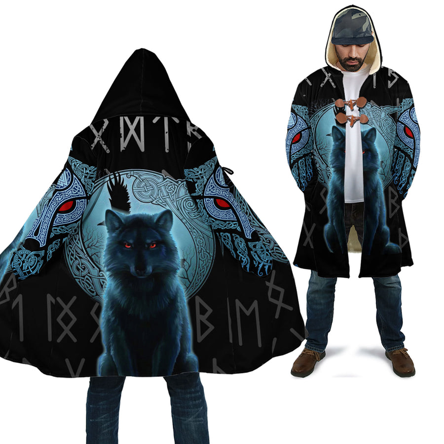 Tspinners Clothing - Fenrir Wolf And Moon Cloak A35