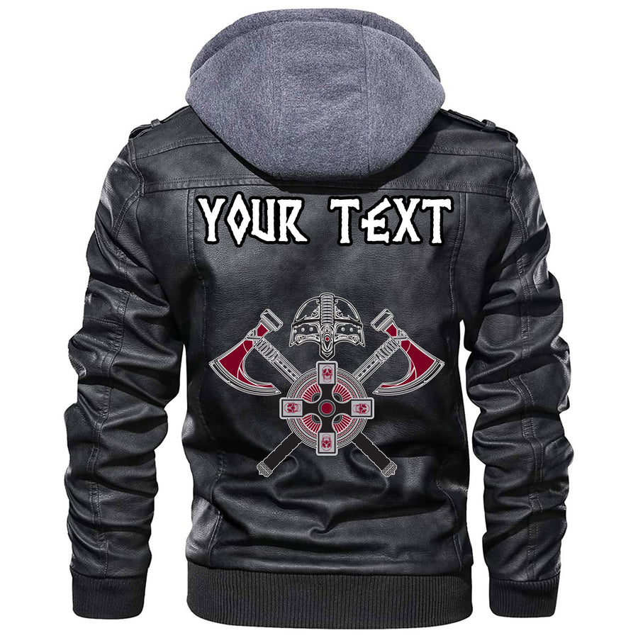 (Custom) Tspinners - Cool Beard With Axe Leather Jacket A35