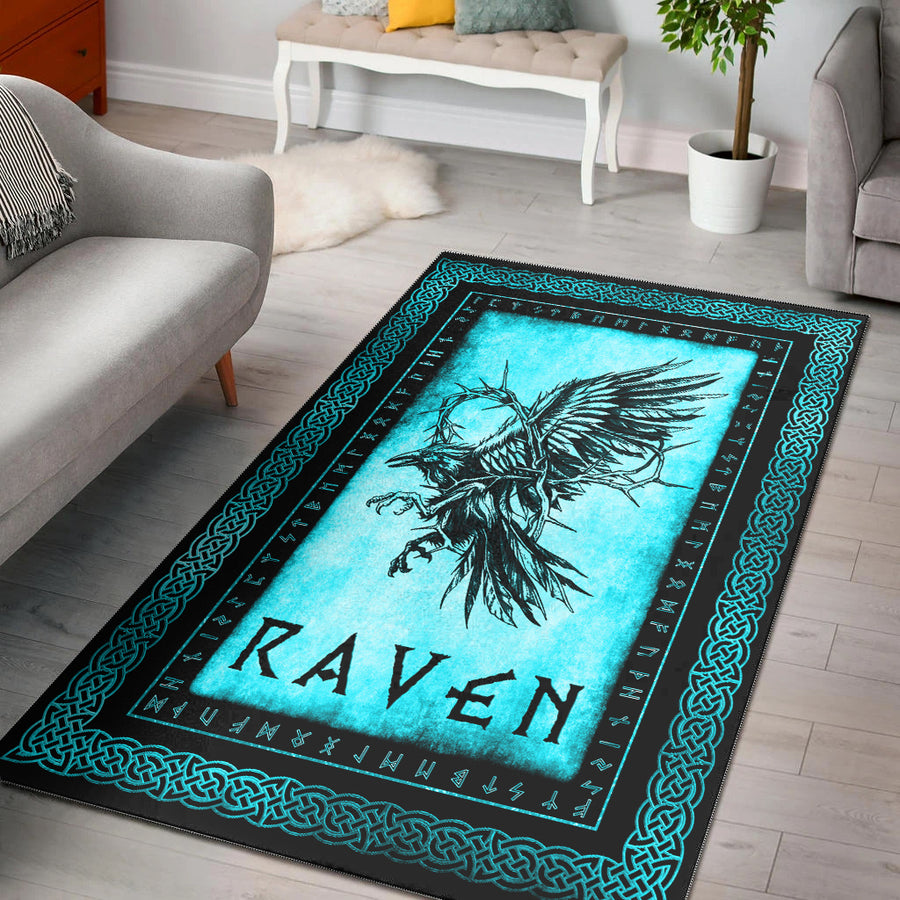 Tspinners Area Rug - Crown of Thorns Cyan Area Rug A35