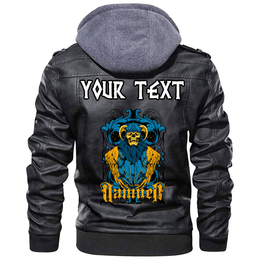 (Custom) Tspinners - Crows Scandinavian Runes Leather Jacket A35