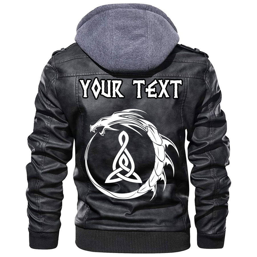 (Custom) Tspinners - Dragon and Valknut Leather Jacket A35