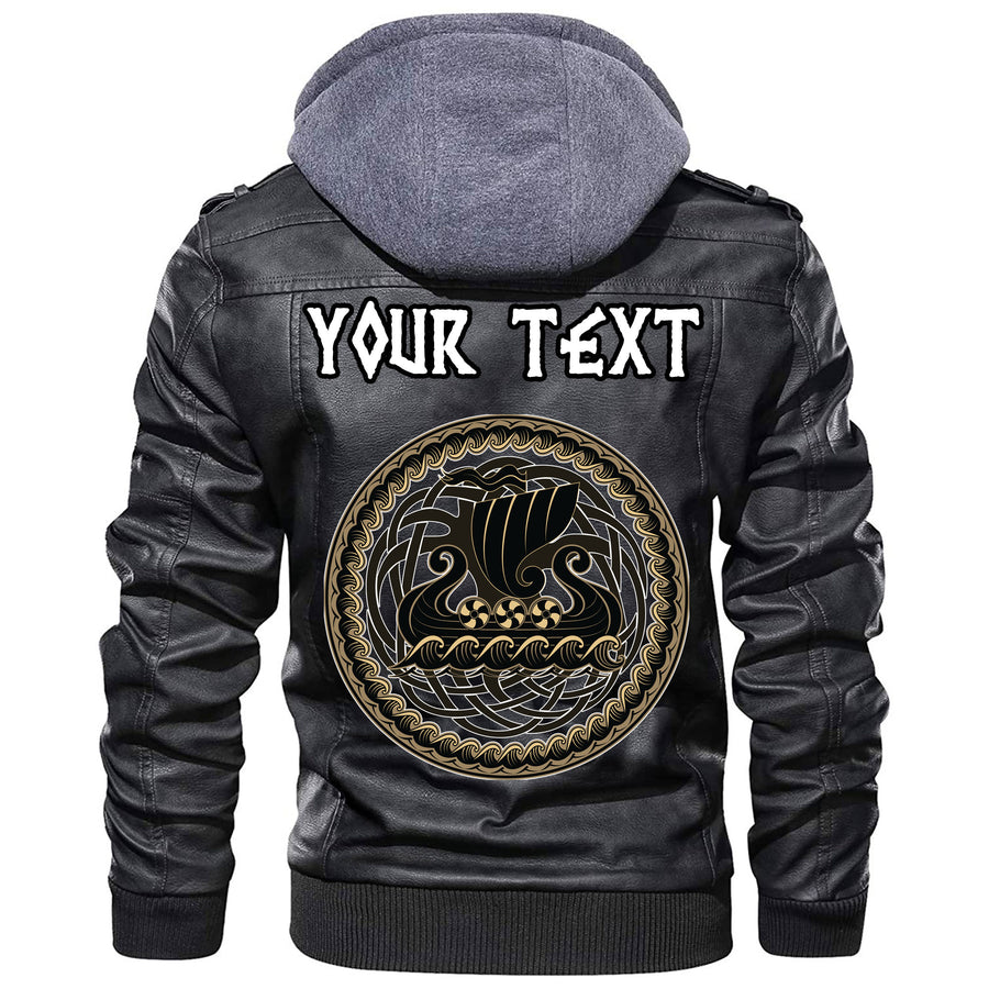(Custom) Tspinners - Drakkar Ship Leather Jacket A35