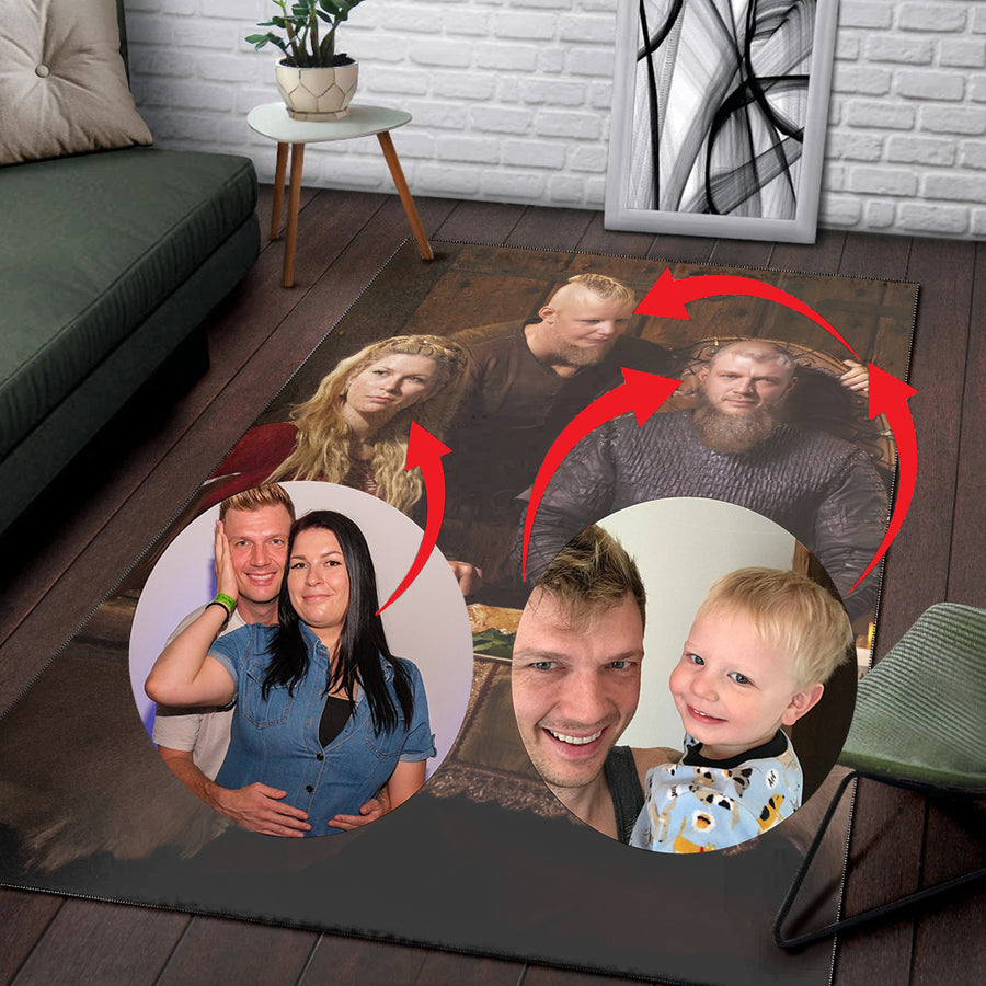 Tspinners Area Rug Personailzed - Personal Portrait In The Picture Earl Ragnar Tspinners Area Rug A35