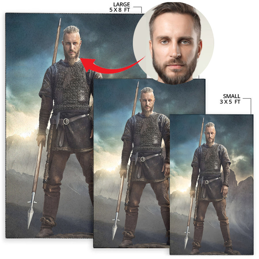 Tspinners Area Rug Personailzed - Personal Portrait In The Picture Earl Ragnar Tspinners Area Rug A35