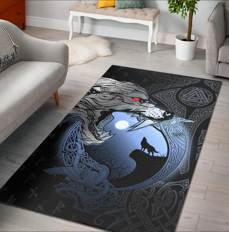Tspinners Area Rug - Fenrir And Moon Area Rug A31