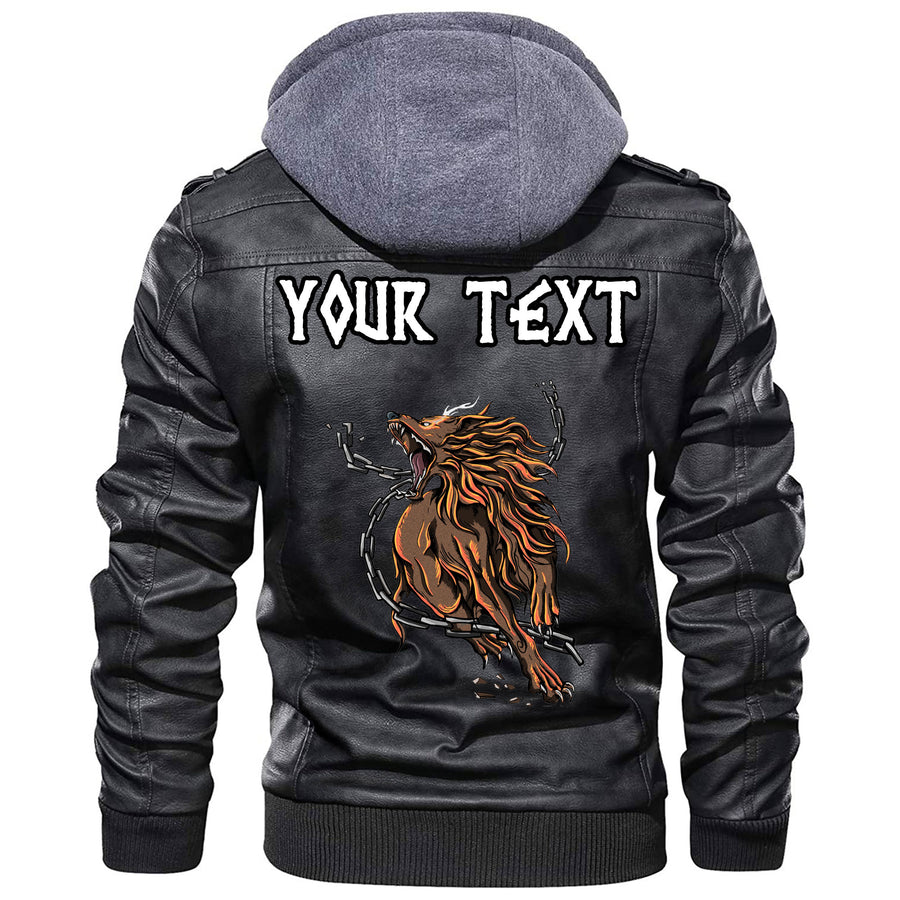 (Custom) Tspinners - Fenrir and Valknut Leather Jacket A35