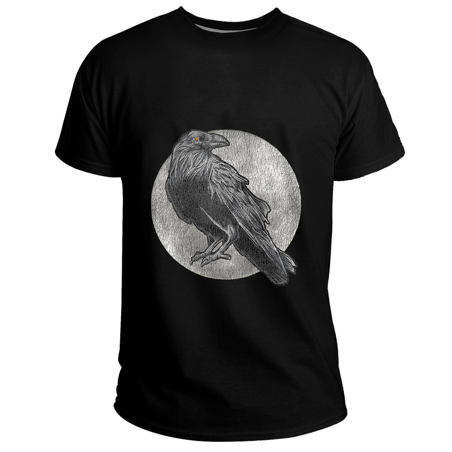 Tspinners Clothing (Custom) - Full Moon Raven Bird Gift Scary Crow Basic T-Shirt A35