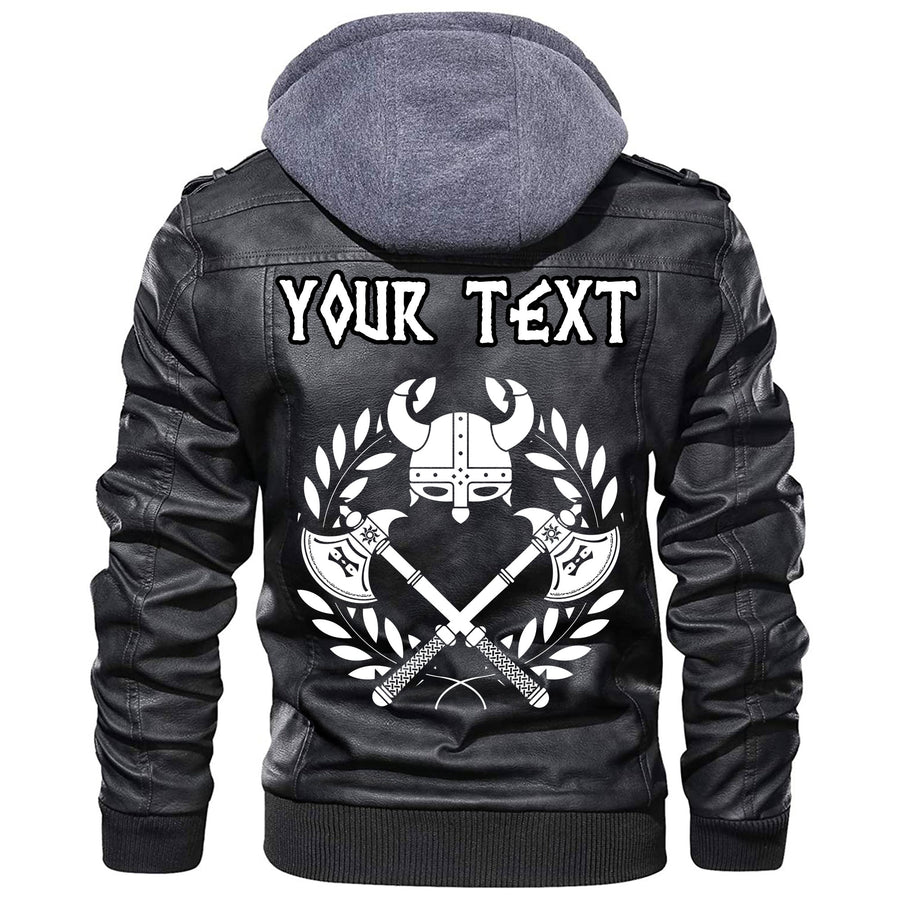 (Custom) Tspinners - God Odin Helmet Leather Jacket A35
