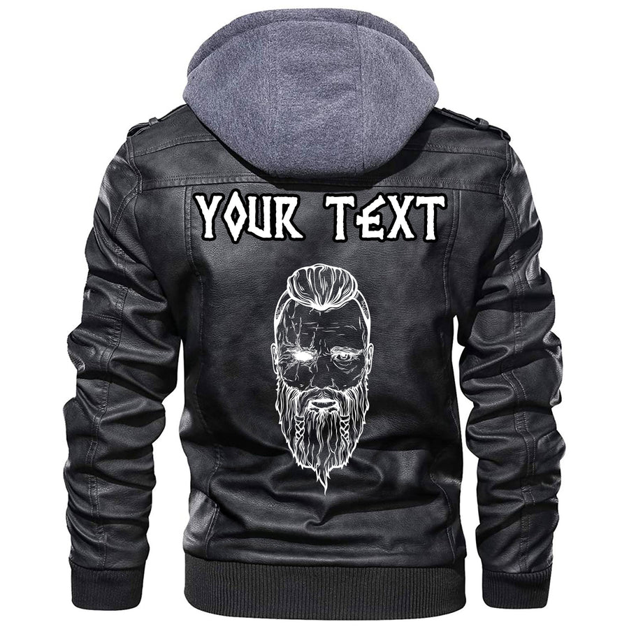 (Custom) Tspinners - God Odin With Two Ravens Leather Jacket A35